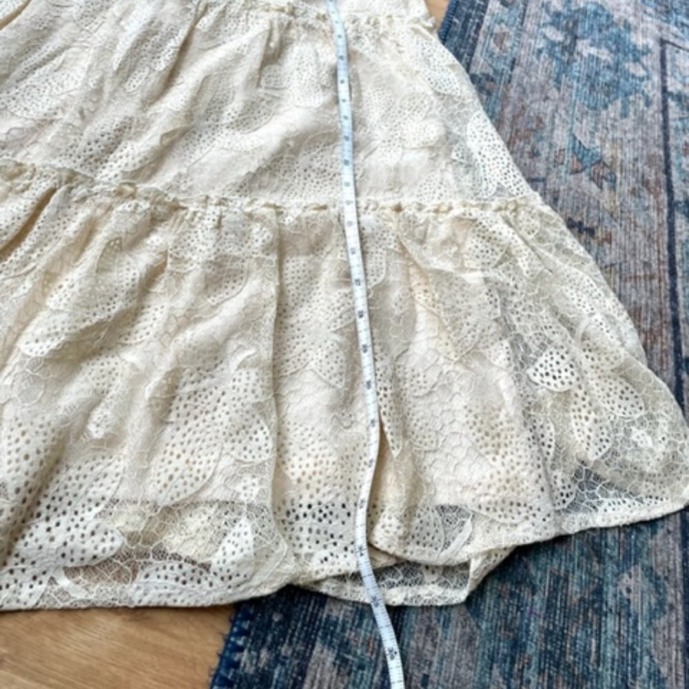 Leaf-Detailed Lace Sleeveless Tiered Dress - NWOT - Ready for Summer! - Picture 11 of 11